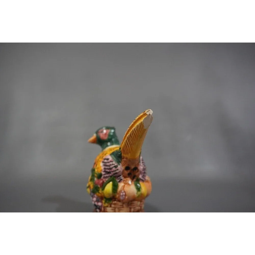 Vintage Ceramic Pheasant Fragrance Oil Warmer Top Piece Replacement Harvest